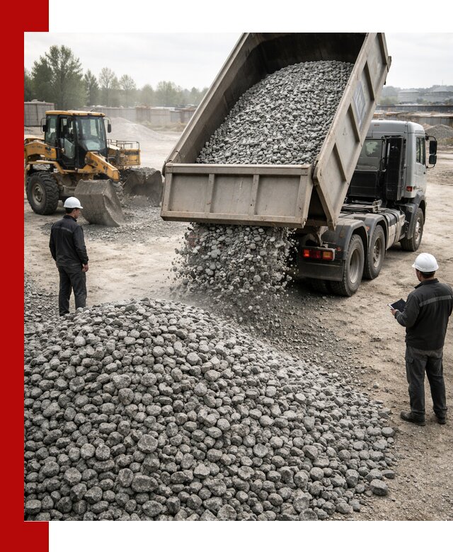 Доставка гранитного щебня фракции 20-40 в Хабаровске