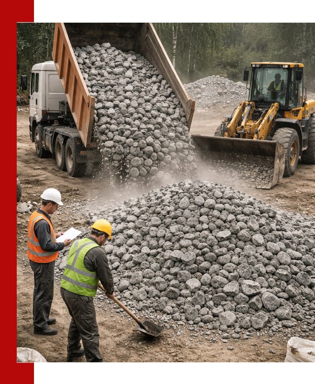 Гранитный щебень фракция 70-150 доставка в Хабаровске