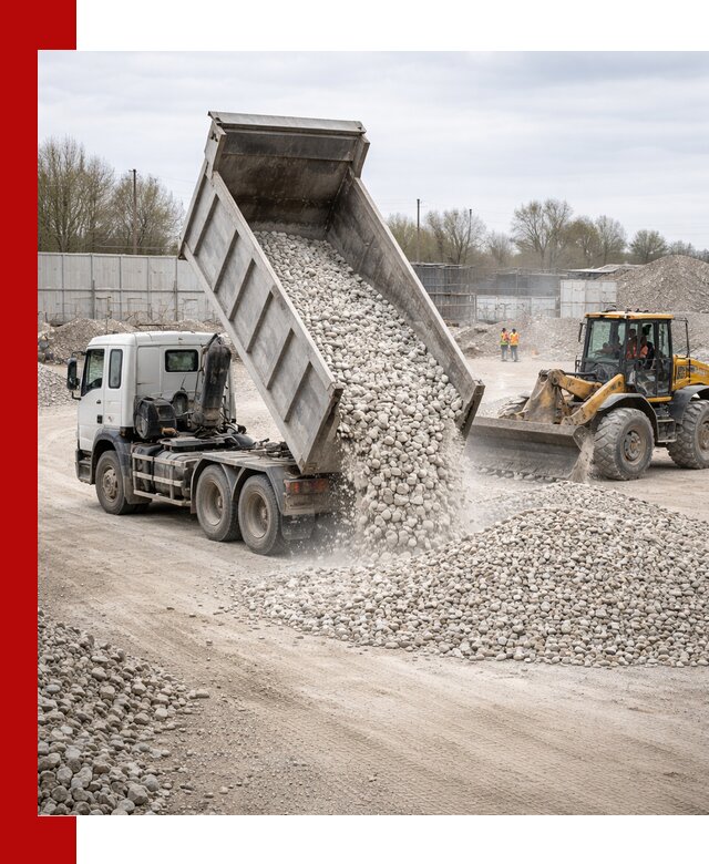 Доставка и продажа известнякового щебня в Хабаровске