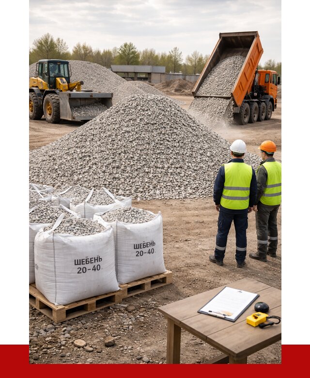 Известняковый щебень 20-40 в Хабаровске от 2160 р. ПРОНЕРУДХбр