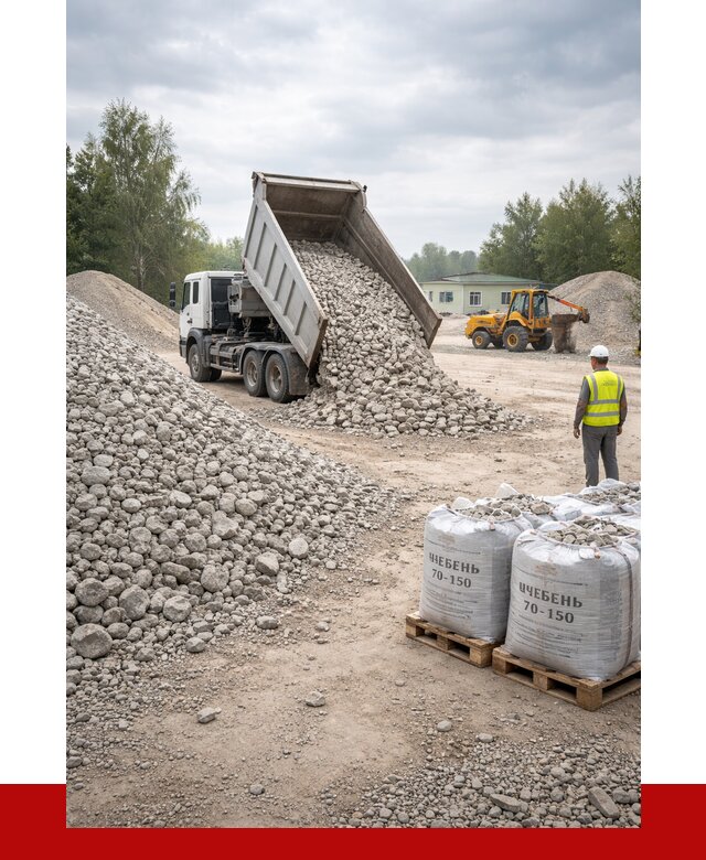 Известняковый щебень фракция 70-150 в Хабаровске от 1286 р. | ПРОНЕРУДХбр