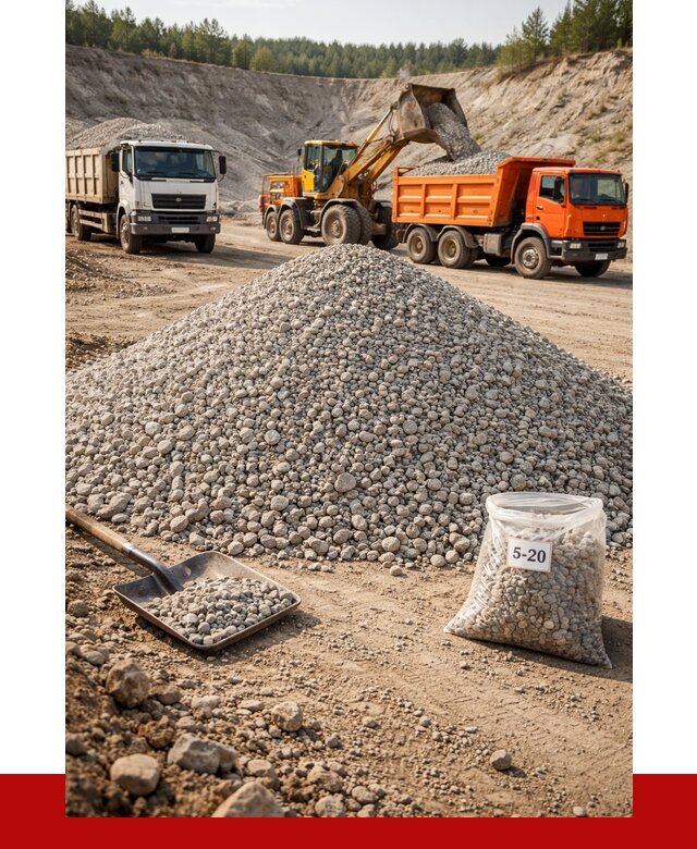 Доломитовый щебень фр. 5-20 в Хабаровске от 4321 р. | ПРОНЕРУДХбр