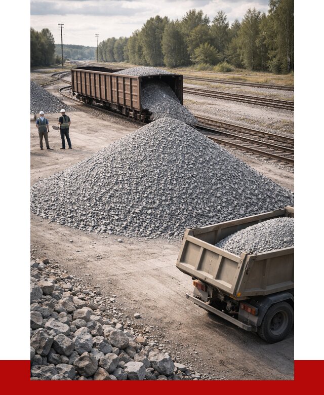 Железнодорожный щебень 20-60 в Хабаровске от 1749 р. | ПРОНЕРУДХбр