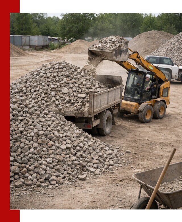 Доставка вторичного щебня в Хабаровске для строительных работ