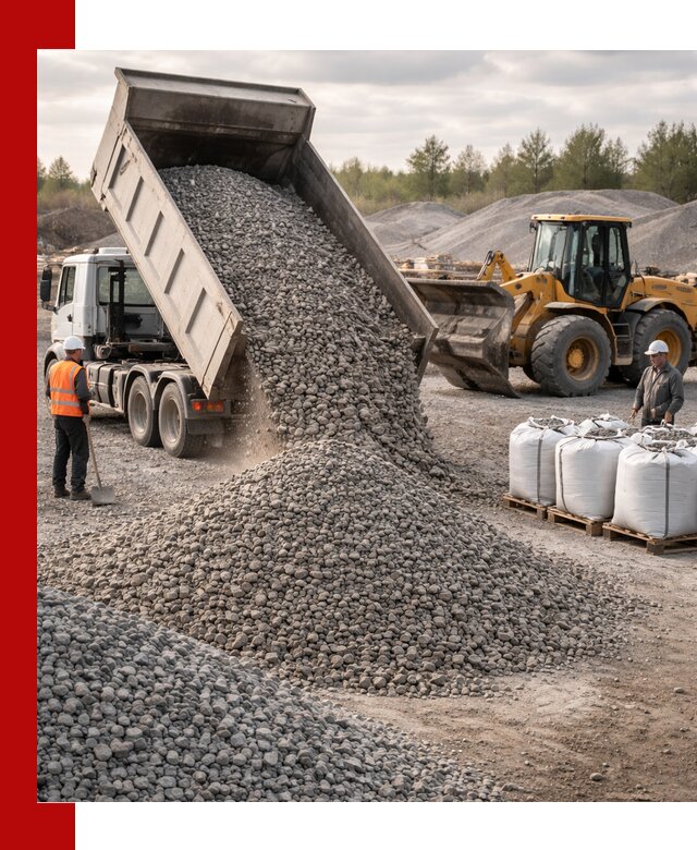 Бетонный щебень фракция 5–20 с доставкой в Хабаровске
