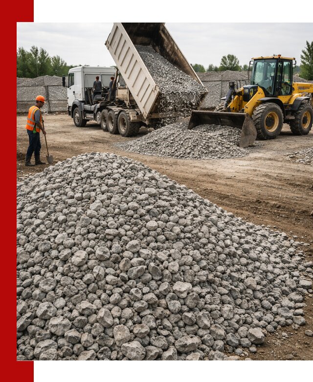 Доставка бетонного щебня фракции 40-70 в Хабаровске