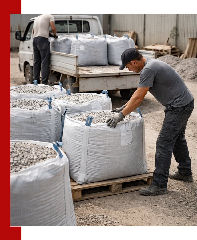 Доставка щебня в мешках по выгодным ценам в Хабаровске
