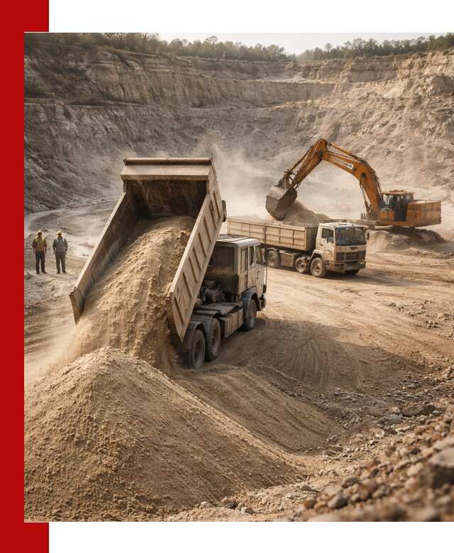 Карьерный песок навалом с доставкой в Хабаровске