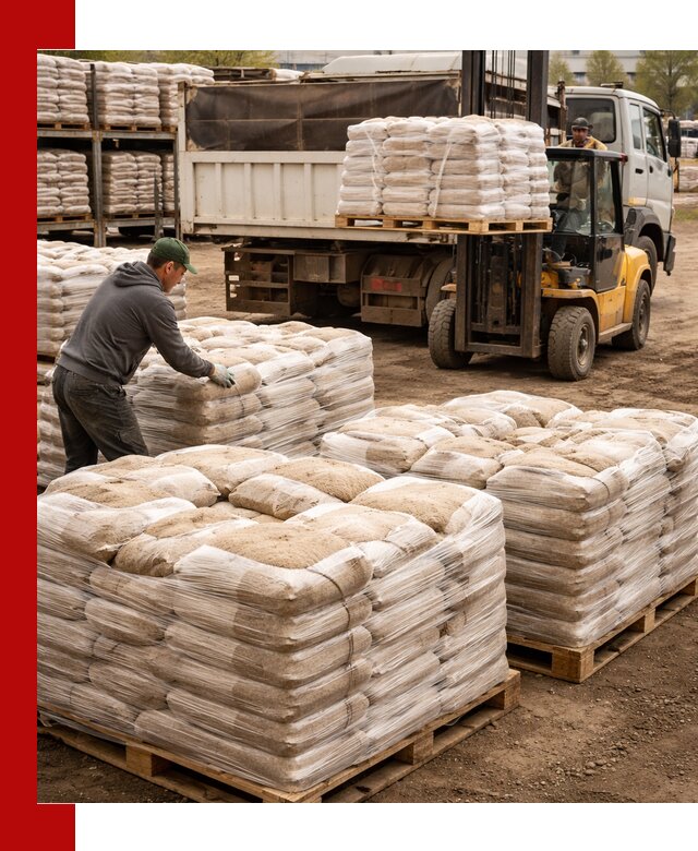 Карьерный песок в мешках с доставкой в Хабаровске