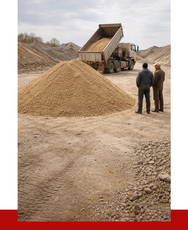 Карьерный песок крупнозернистый в Хабаровске от 8745 р | ПРОНЕРУДХбр