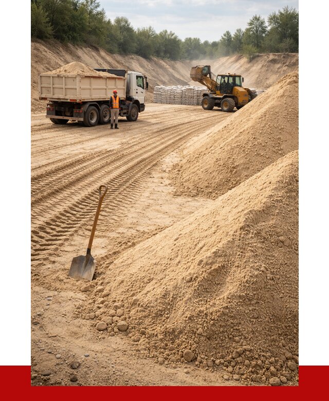 Карьерный песок мелкозернистый в Хабаровске от 9259 р. | ПРОНЕРУДХбр