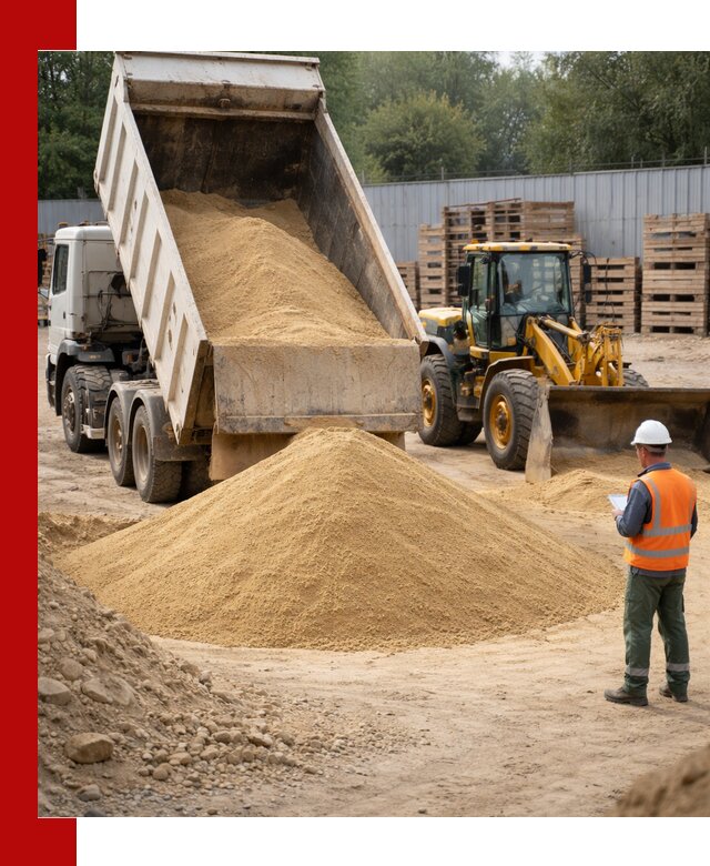 Доставка карьерного мелкозернистого песка в Хабаровске