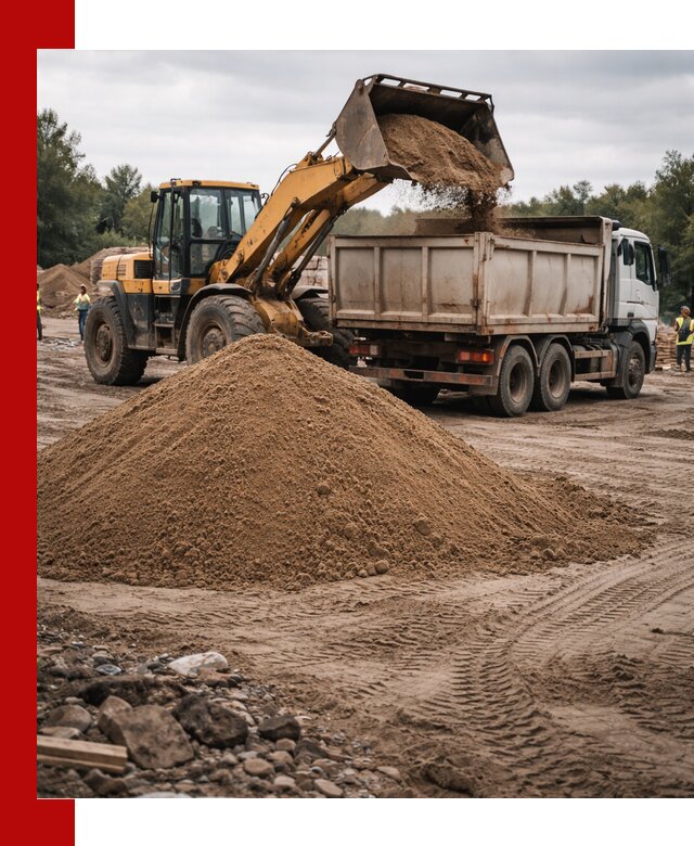 Доставка речного песка навалом в Хабаровске быстро и выгодно
