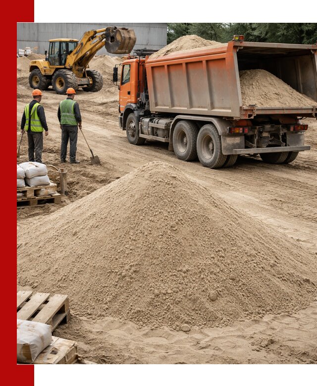 Доставка и продажа мытого речного песка в Хабаровске