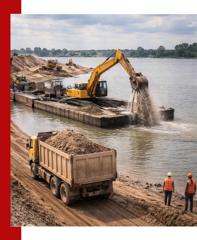 Намывной песок с доставкой в Хабаровске оптом и в розницу