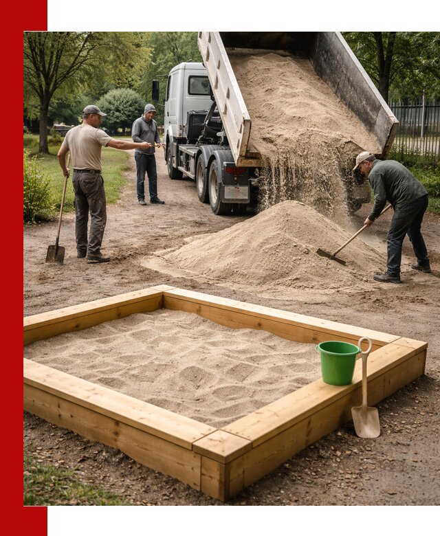 Песок для песочницы с доставкой в Хабаровске недорого и чистый