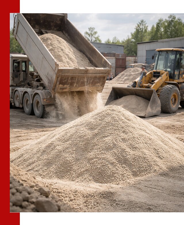 Кварцевый песок с доставкой в Хабаровске для строительных работ