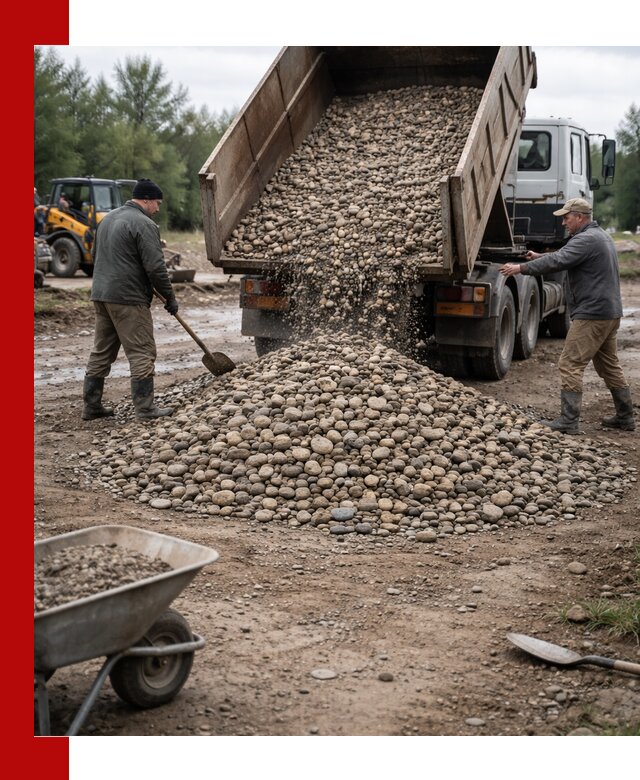 Доставка гальки речной оптом и в розницу в Хабаровске