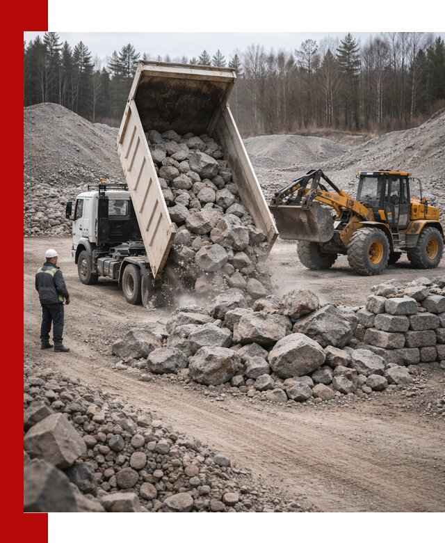 Доставка и продажа бутового гранитного камня в Хабаровске