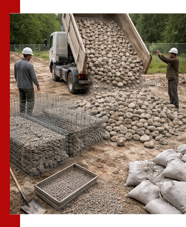 Камень для габионов фракция 70–151 в Хабаровске