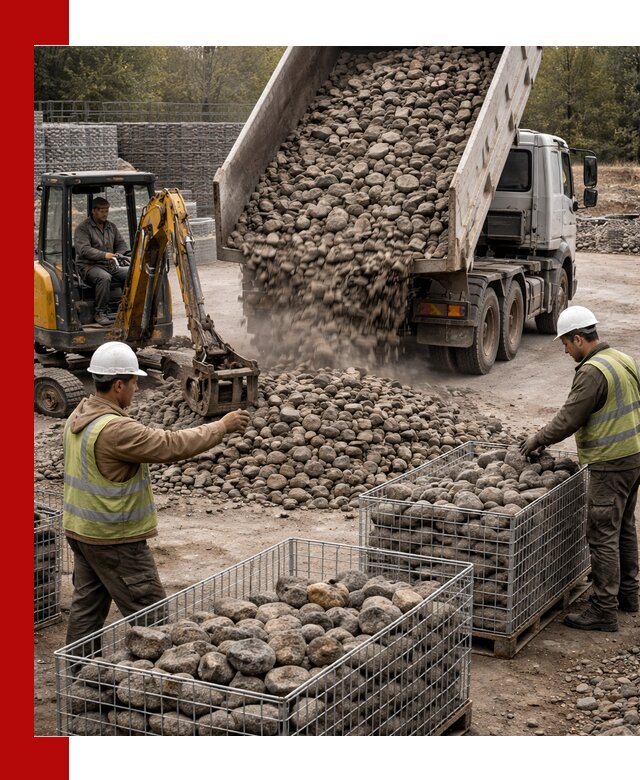 Камень для габионов фракция 100–201 в Хабаровске