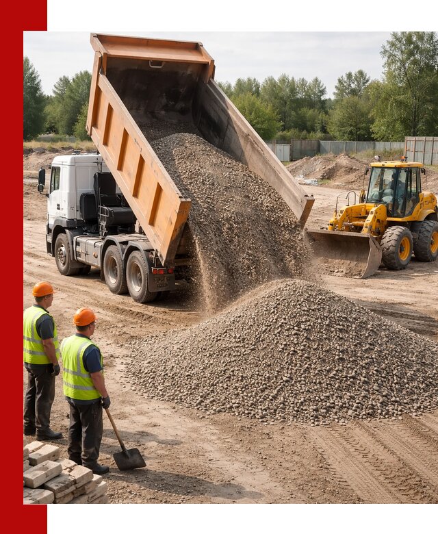 Доставка щебёночно-песчаной смеси ЩПС С7 в Хабаровске