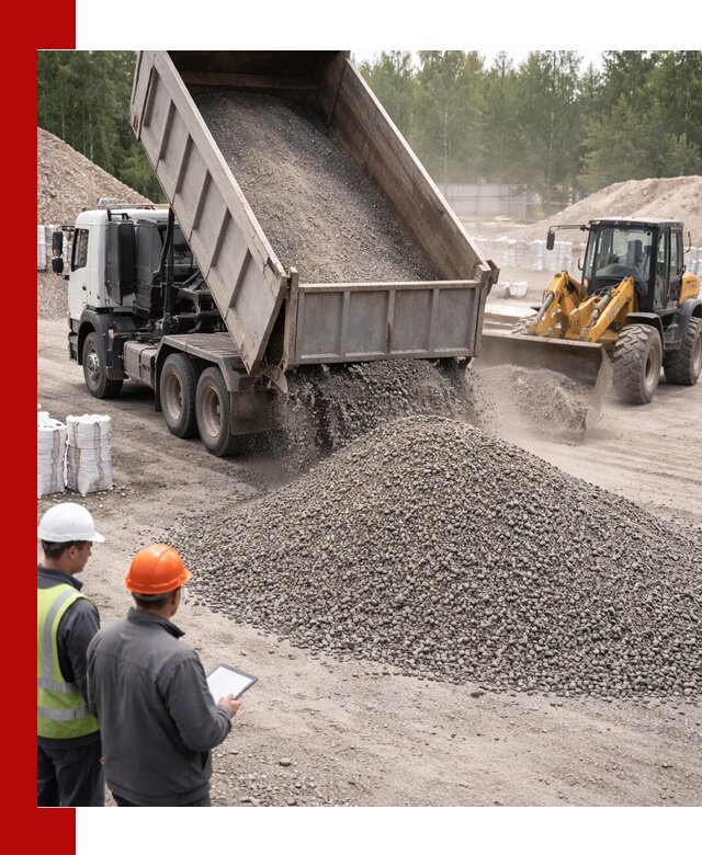 Доставка и продажа гранитного отсева 0-10 в Хабаровске