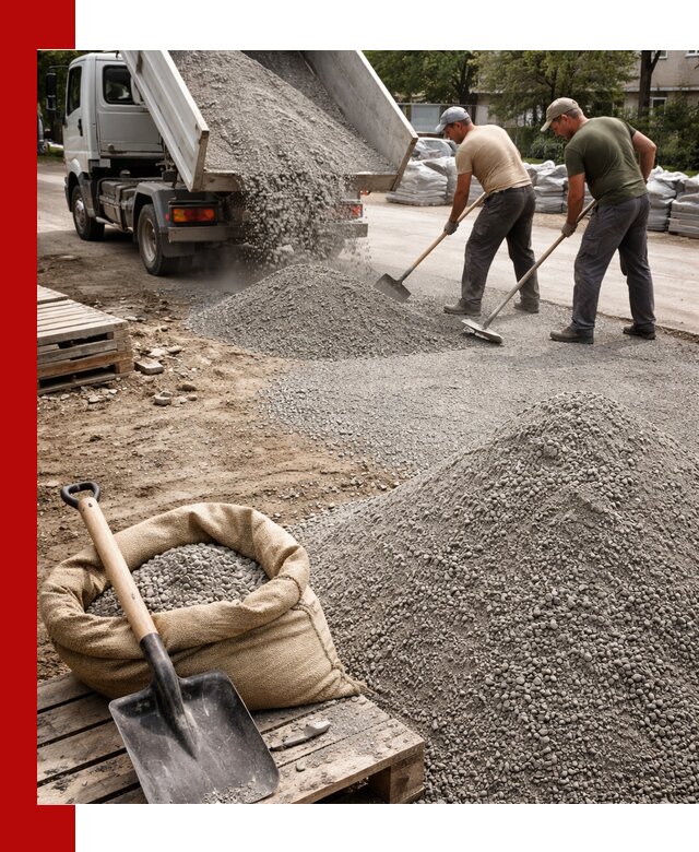 Отсев для тротуарной плитки в Хабаровске — доставка и укладка