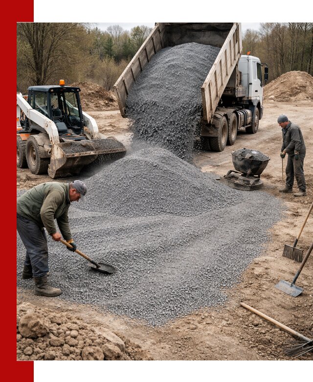 Отсев для подсыпки в Хабаровске — доставка и подсыпка на участок