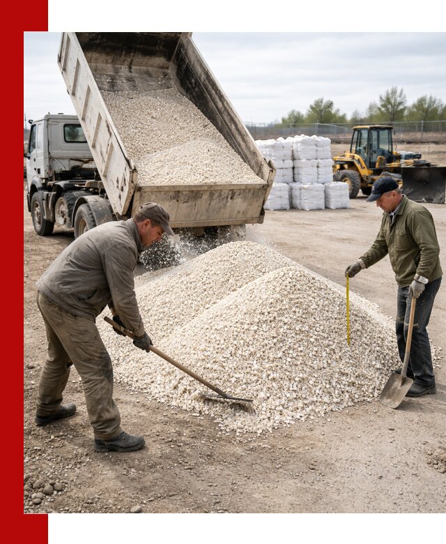 Мраморная крошка с доставкой и разгрузкой в Хабаровске