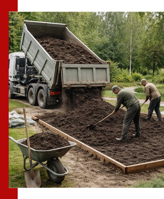 Доставка грунта для озеленения и благоустройства в Хабаровске