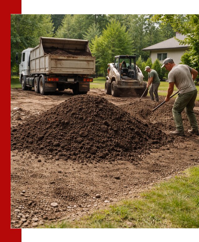 Доставка и укладка грунта для газона в Хабаровске