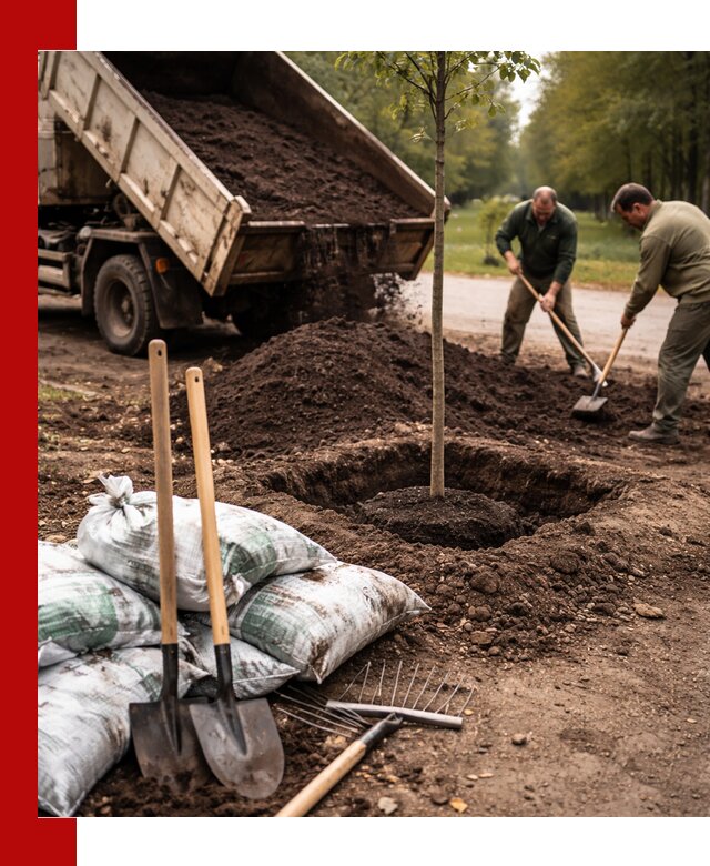 Грунт для посадки деревьев в Хабаровске — доставка и подготовка почвы