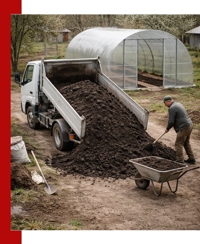 Чернозем для теплицы с доставкой в Хабаровске
