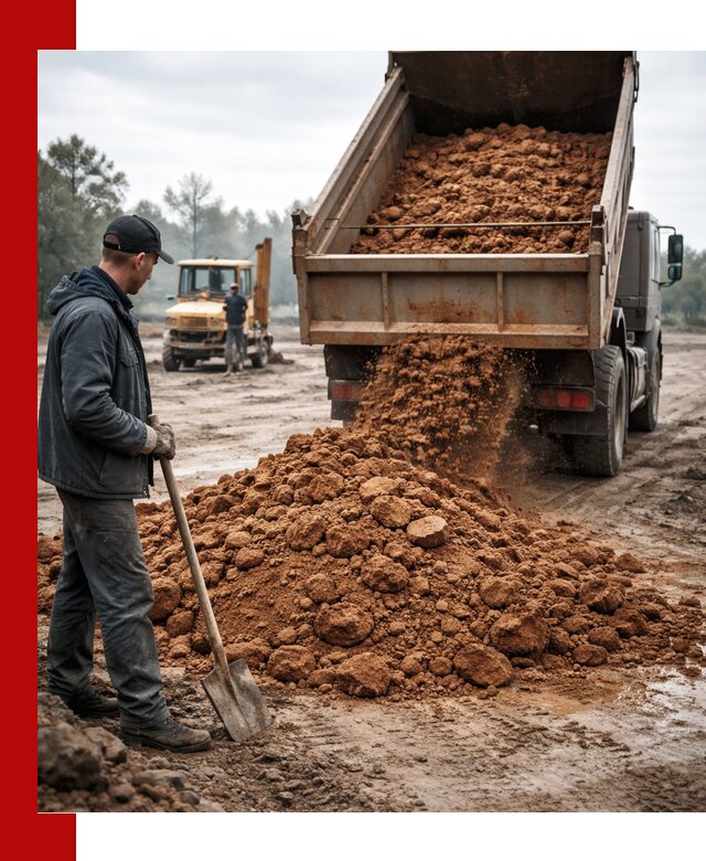 Глина для засыпки в Хабаровске с доставкой самосвалами