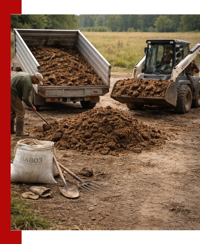 Доставка конского навоза в Хабаровске с разгрузкой и доставкой на объект