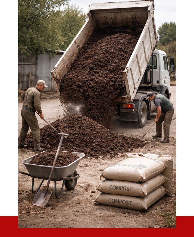 Купить компост в Хабаровске от 4321 р. за куб с доставкой | ПРОНЕРУДХбр