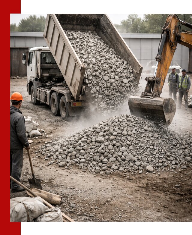 Доставка дробленого бетона в Хабаровске оптом и в розницу