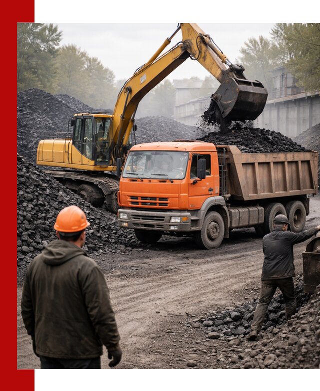 Доставка угля автотранспортом в Хабаровске быстро и выгодно