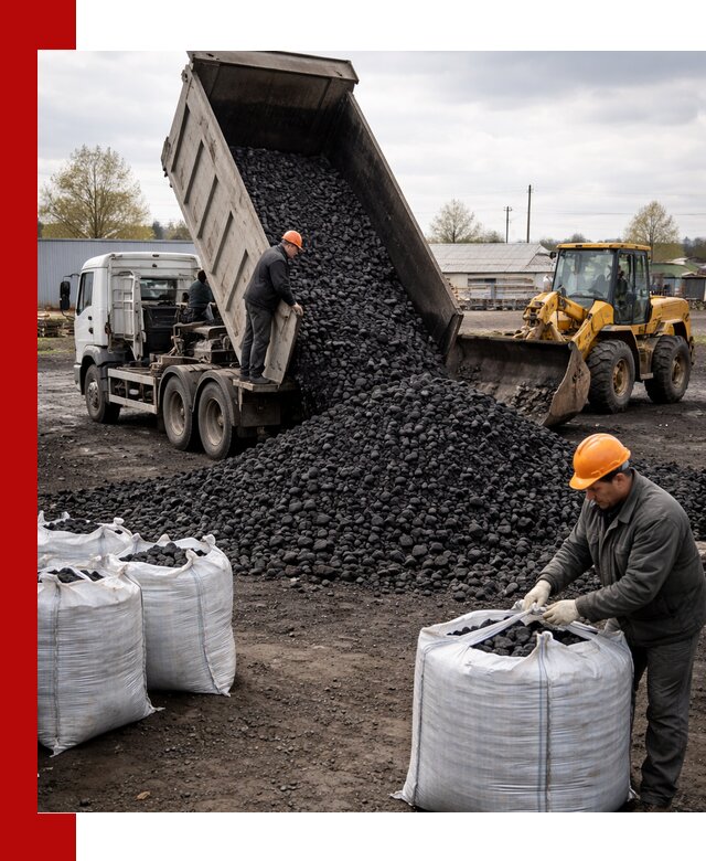 Доставка каменного угля в Хабаровске оптом и в розницу