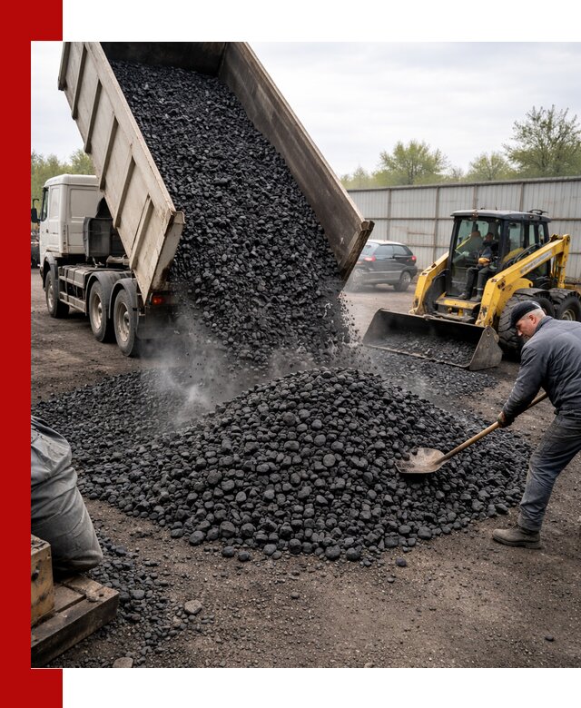 Доставка угля орех в Хабаровске оптом и в розницу
