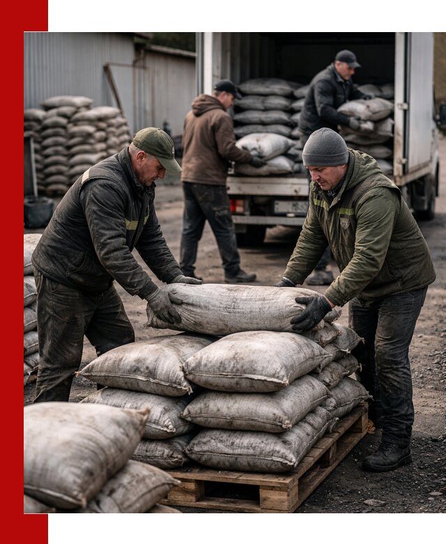 Доставка угля в мешках по выгодным ценам в Хабаровске