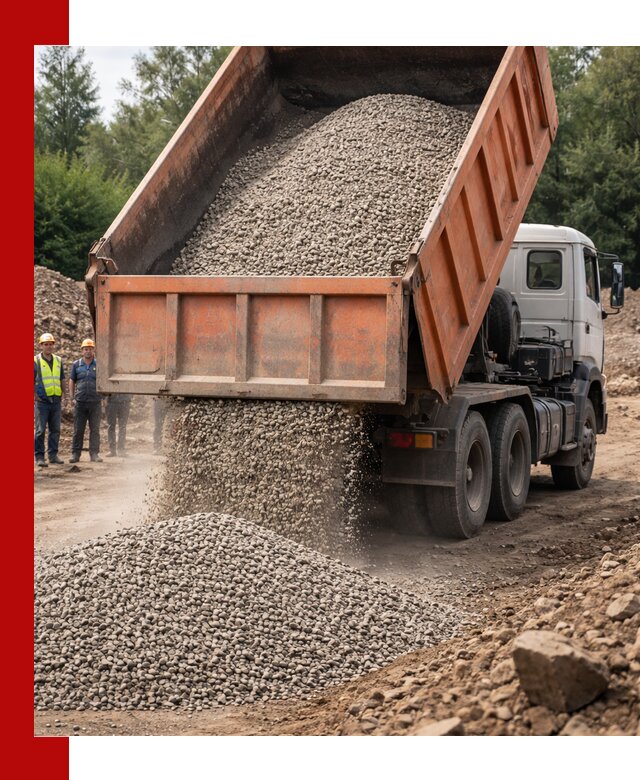 Доставка сыпучих материалов самосвалом в Хабаровске быстро и надежно