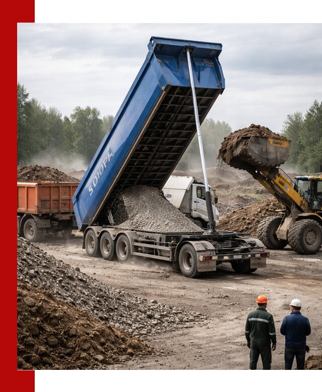 Аренда тонар 40 тонн в Хабаровске с доставкой материалов