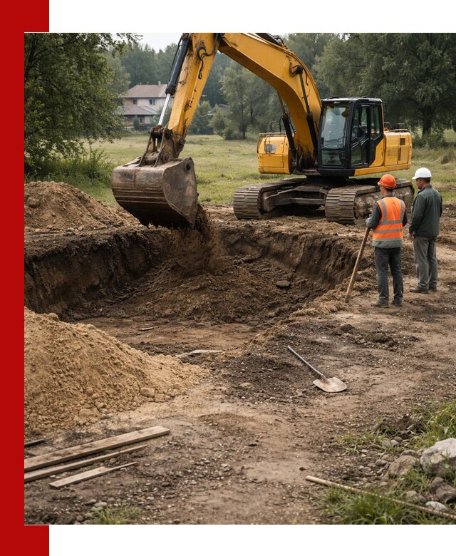Рытье котлована под фундамент в Хабаровске (быстро и недорого)