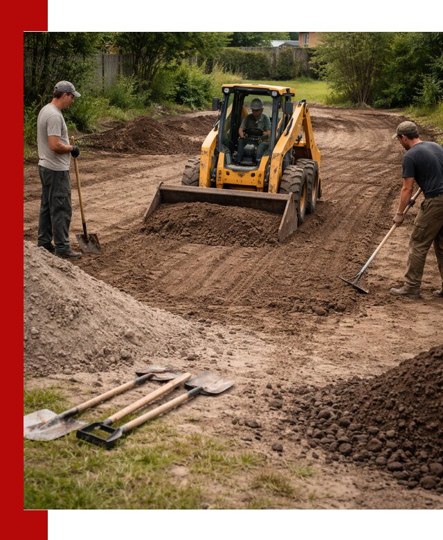 Планировка участка грунтом с вывозом и доставкой в Хабаровске