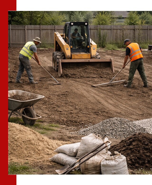 Выравнивание участка под строительство и благоустройство в Хабаровске