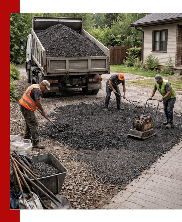 Асфальтовая крошка для двора с доставкой в Хабаровске